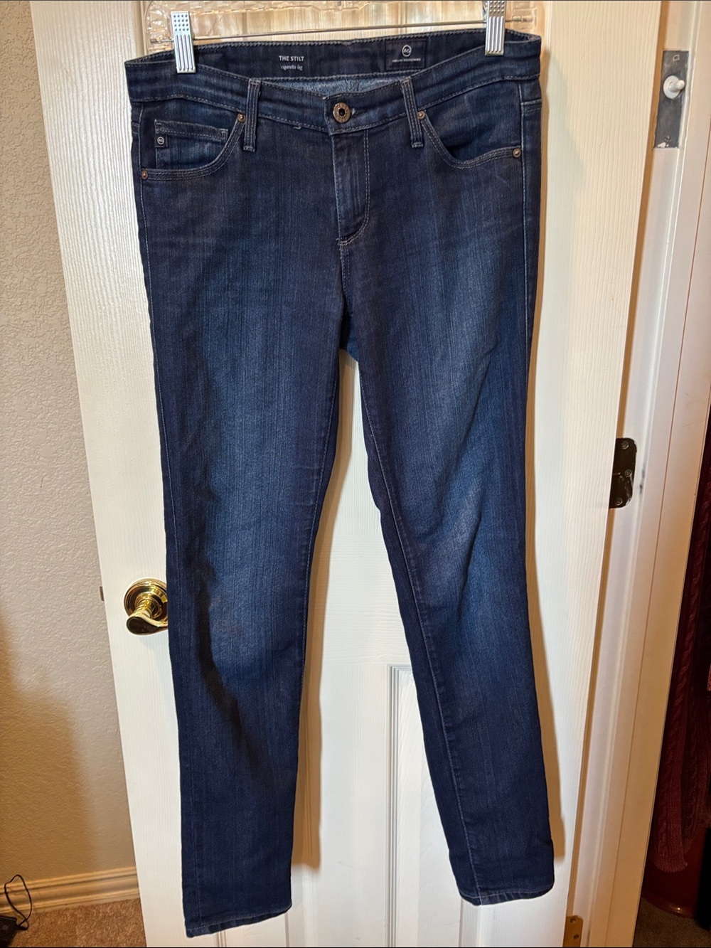 AG Adriano Goldschmied "The Stilt" Cigarette Leg Skinny Jeans - Dark Wash sz 28